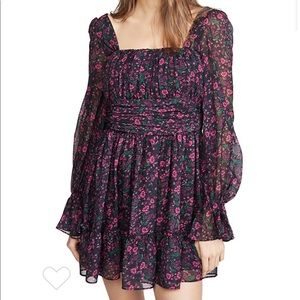 Divine Heritage Square Neck Mini Dress